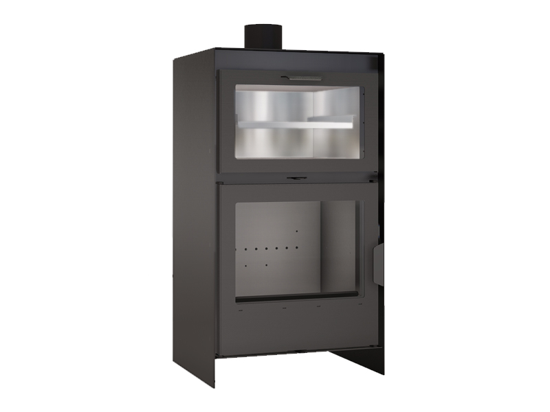 <b>Reference:</b> QS 50 <br> 
<b>Description:</b><br>
-Wood Stove <br>
- Thermal Power: 18 KW <br>
- Stainless steel oven<br>
- Double Combustion system with independent control.<br>
- Firebox steel : 6MM<br>
- Chimney Diameter: 11.5CM<br>
<b>Dimensions:</b><br>
- L= 50 CM<br>
- W= 40CM<br>
- H= 90CM<br>
<b>Weight:</b> 110KG