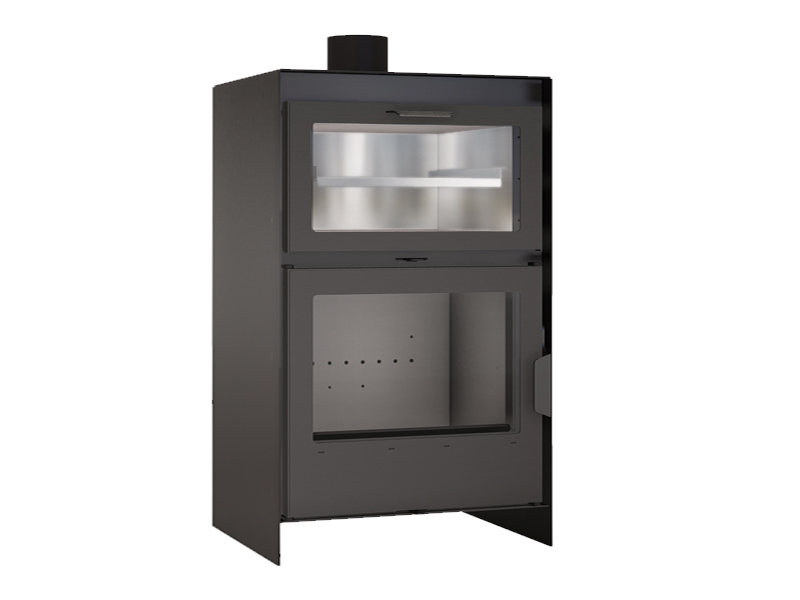 <b>Reference:</b> QS 60 <br> 
<b>Description:</b><br>
-Wood Stove <br>
- Thermal Power: 22 KW <br>
- Stainless steel oven<br>
- Double Combustion system with independent control.<br>
- Firebox steel : 6MM<br>
- Chimney Diameter: 14.5CM<br>
<b>Dimensions:</b><br>
- L= 60 CM<br>
- W= 45CM<br>
- H= 90CM<br>
<b>Weight:</b> 127KG