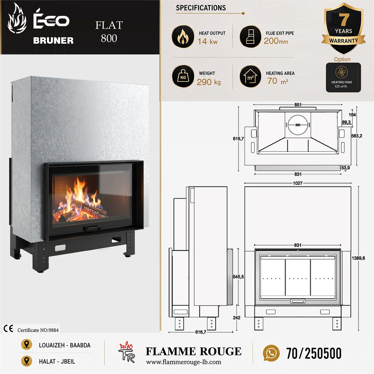 ECO BRUNER FLAT 80/103CM