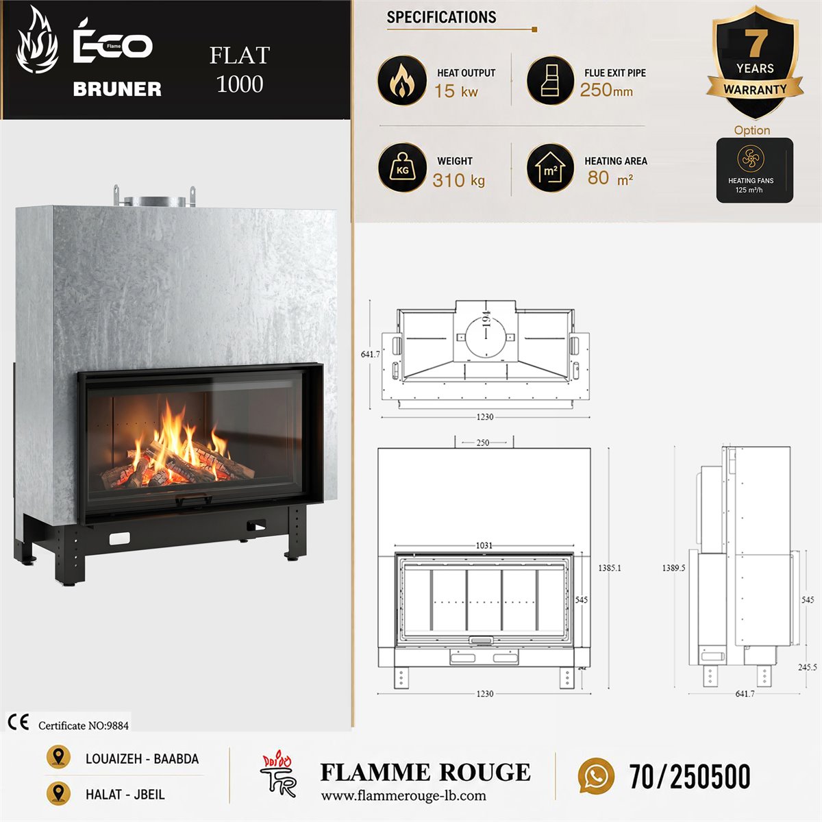 ECO BRUNER FLAT100 /123CM