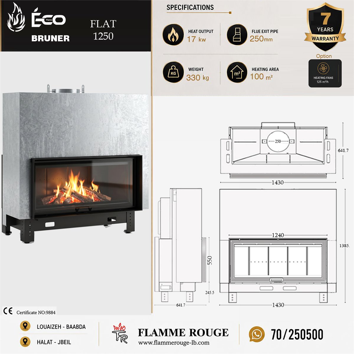 ECO BRUNER FLAT 125/143CM