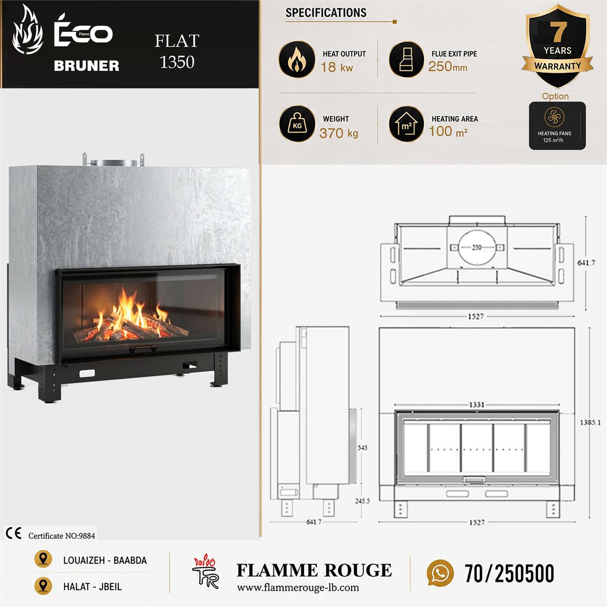ECO BRUNER FLAT130 /153CM
